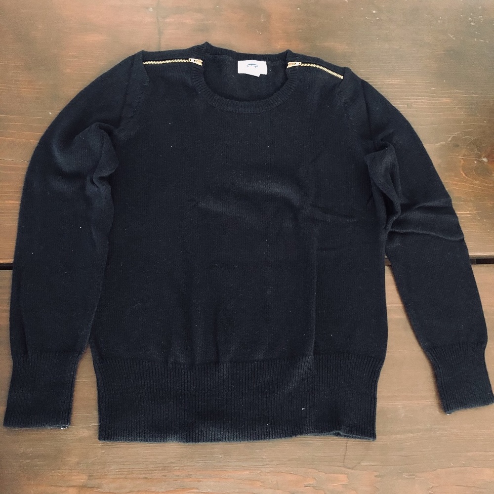 O.N. Black Zipper Sweater